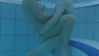 A Young Couple Indulges In Underwater Intimacy, With Natural Big Boobs And A Sizable Member. Their Passion Heats Up In The Heated Water, Resulting In An Exhilarating Experience.