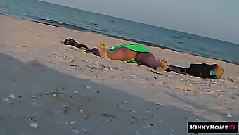 Hidden Camera Captures European Girl Sunbathing Nude On Beach