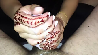 Homemade Video Of Arab Girl Giving An Enthusiastic Handjob And Receiving A Cumshot