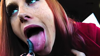 Redhead Beauty Dominates Pathetic Penis With Her Skills