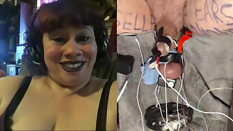 Gioco Bdsm Elettrizzante: Il Cazzo E Le Palle Della Schiava Sconvolti Su Skype