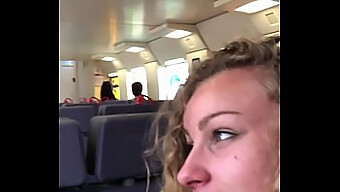 European Teen Emily Gives Public Oral And Swallows Cum On A Train