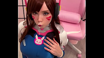 ดารา Tiktok แต่งตัวเป็น Overwatch'Sugar Daddyva, Deepthroats และได้รับ Cumshot ใบหน้า