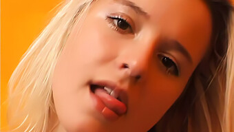 Blonde Teen Strips And Indulges In Hardcore Pleasure