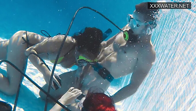 Polina Profite D'Une Balade Au Bord De La Piscine Avec Un Étalon Hongrois Bien Membré