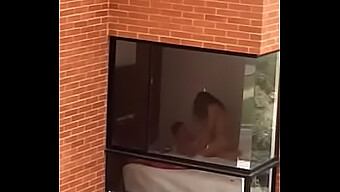 Young Couple'S Intimate Moment Interrupted By Neighbor