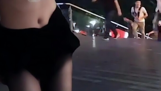 Caught In Public: Chinese Girl'S Intimate Moment Exposed