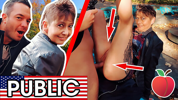 Nemška Milf Rubina Ima Javno Pov Seks Pustolovščino S Starejšim Moškim