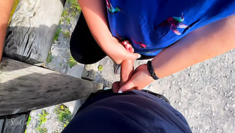 Public Humiliation And Handjob By German Amateur At The Lake