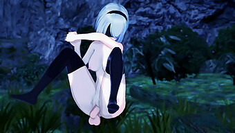 18-Year-Old Cosplayer Yorha 2b Experiences Intense Oral And Anal Pleasure In The Wilderness