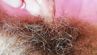 Close-Up Of A Hairy Teen'S Wet And Pink Pussy