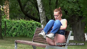 Unusual Peeing Scenes In City Parks Featuring Maggie Gold And Kattie Gold