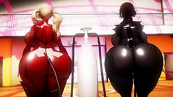 Curvaceous Duo Makoto And Ann In An Hourglass-Themed 3d Video